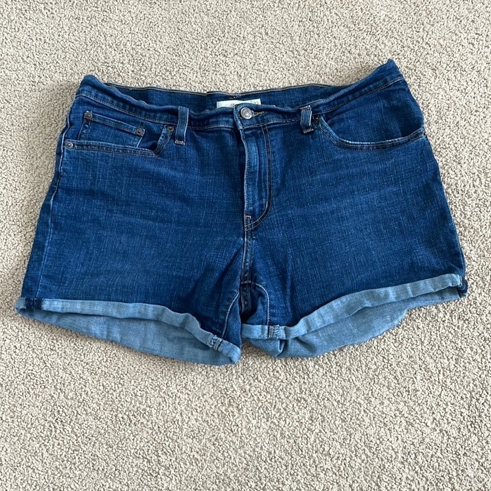Levi's Mid Length Cuffed Denim Shorts